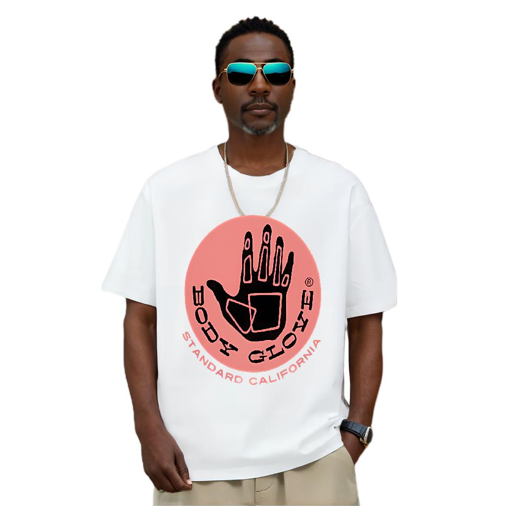 Stylish White Plus Size Men's Fashion Casual T-Shirt Street Wear