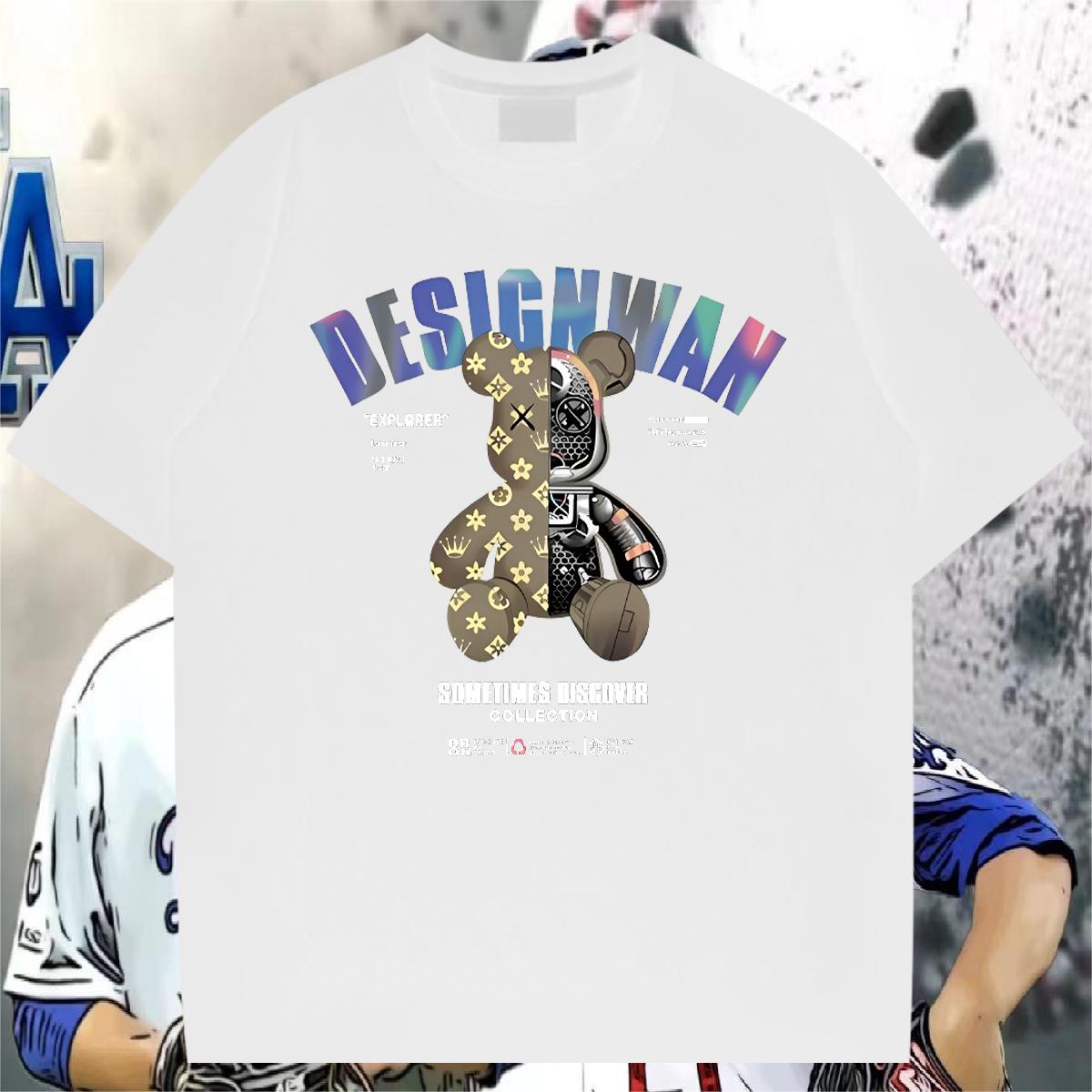 Popular Mens T Shirts Casual Beach O-Neck Short Sleeve Cotton Men Tees Fashion New Custom Printed Tops Tees