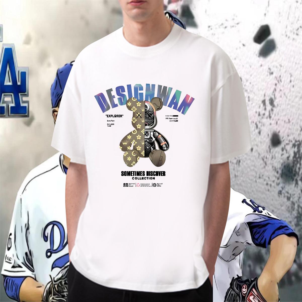 Designer T-Shirts for Men Floral Print Men Tees Street wear Hip Hop Cotton O Neck Short Sleeves Classic Clothings