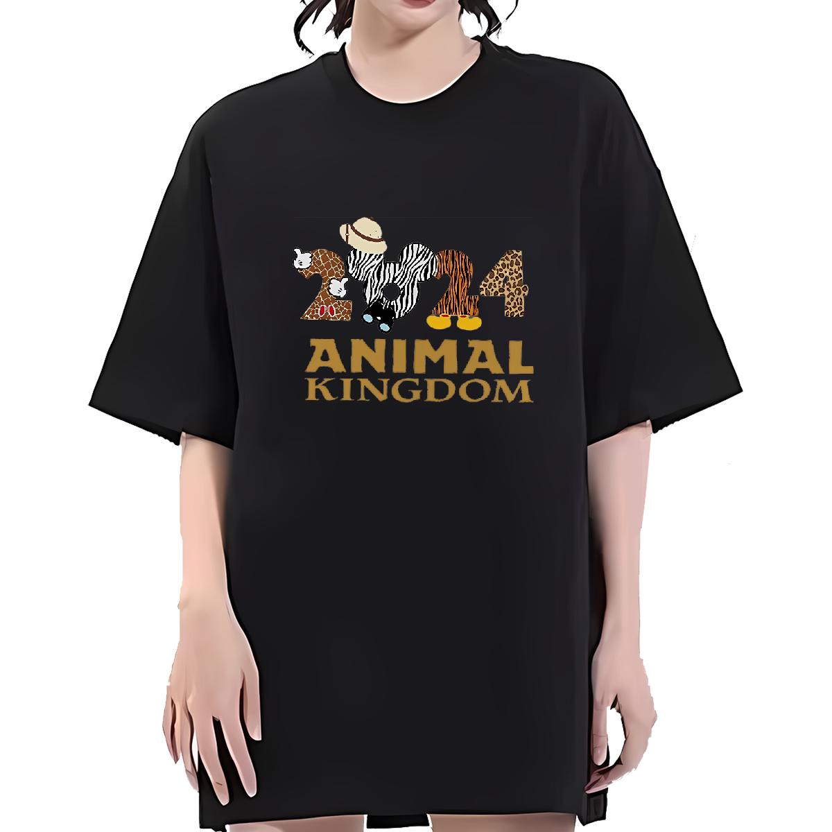 Stylish Casual T-Shirt with Breathable Crew Neck and Cartoon Print Design - High Street Hip Hop Unisex Women's Tee