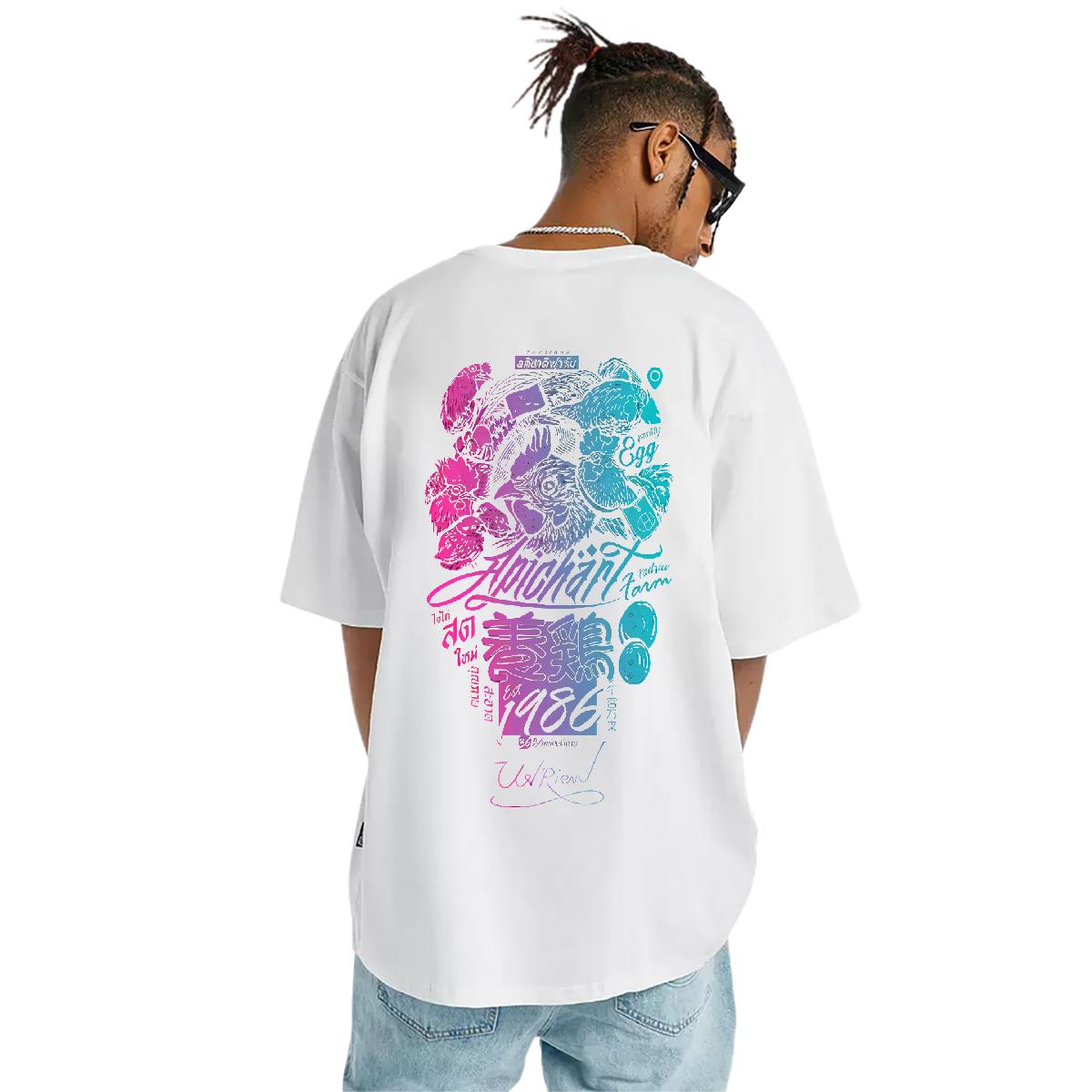 Comfortable T Shirt For Man Street 180g Cotton Men Tees 2024 Plus Size Cartoon Tops Shirt