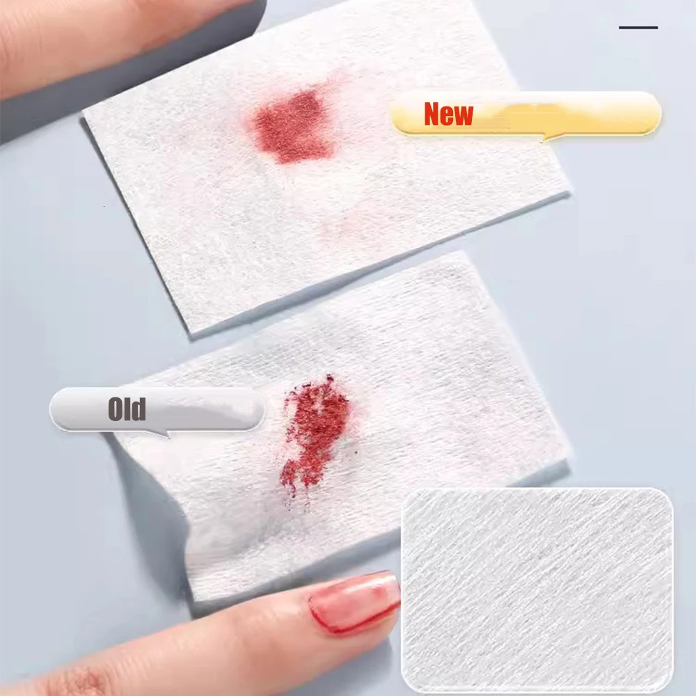 1000/500/100pcs nail towel 100% cotton pad lint free gel nail polish removing cotton pad handle wet towel nail art cleaning tool 240705