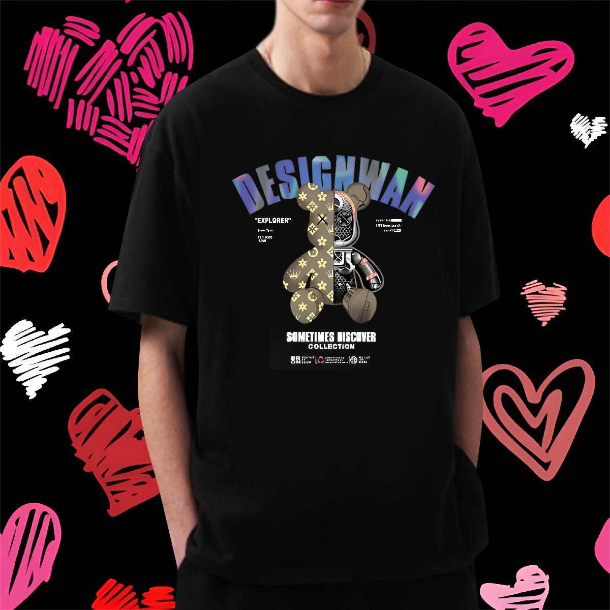 2024 Summer T shirt Custom Printing Men Clothes T-Shirt Hip Hop Crew Neck Cotton Brand Polos