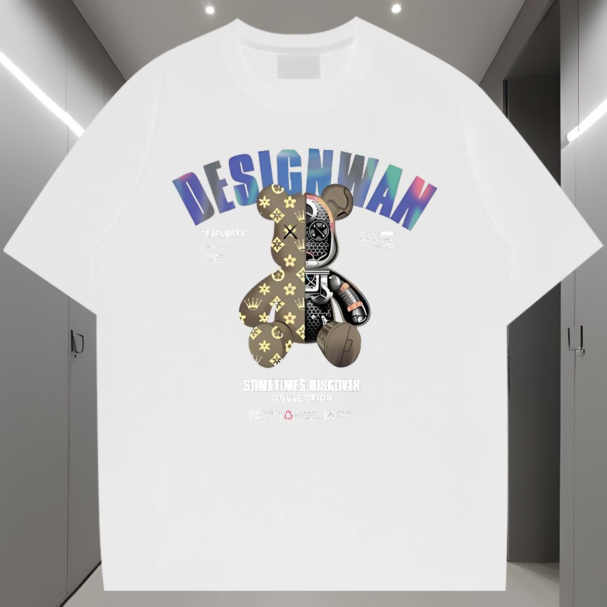 Designer T-Shirts Sport Short Sleeve Cotton O-Neck Tshirt for Man Woman Wholesale Customized Wear