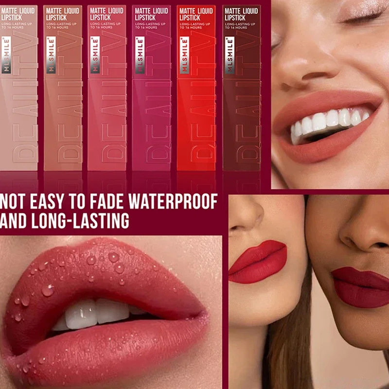 matte ink liquid lipstick stickless cup durable velvet nude lip color waterproof lip color waterproof Korean makeup 240705