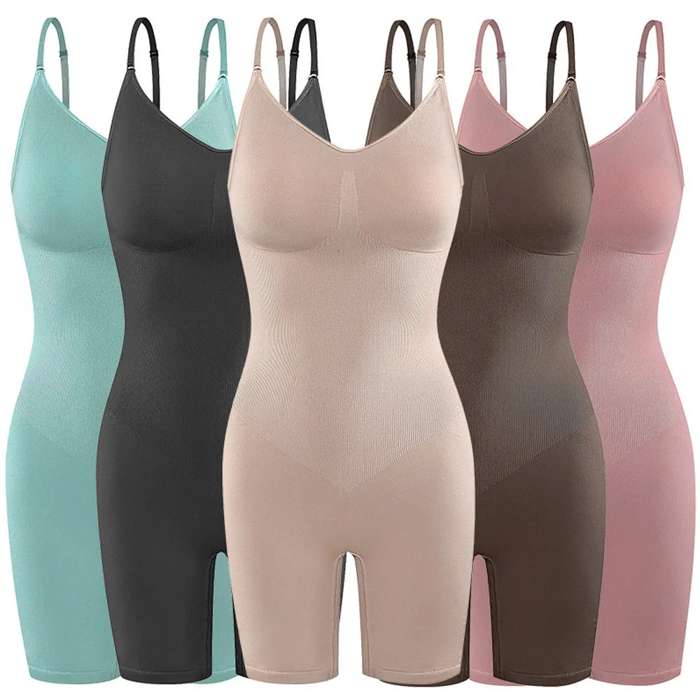 Women Full Body Shaper Bodysuit for Tummy Control Seamless Firm Plus Size Waist Trainer Shapewear Bodysuit 240701