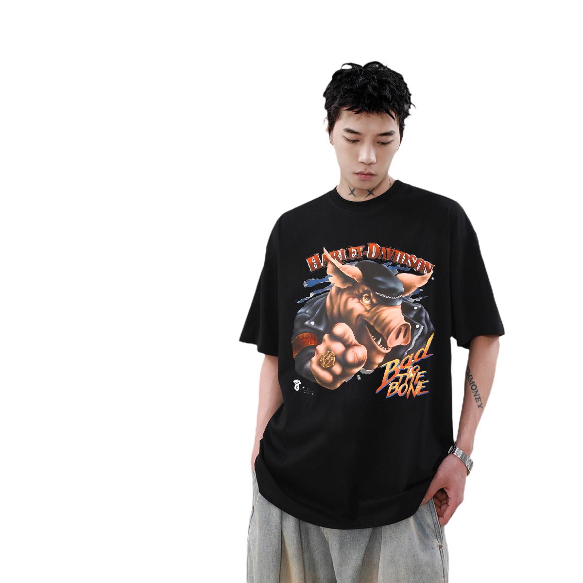 Cool Mens Tshirts Crew Neck Cotton Breathable Street wear Hip Hop Men T Shirts Oversized Classic Wear