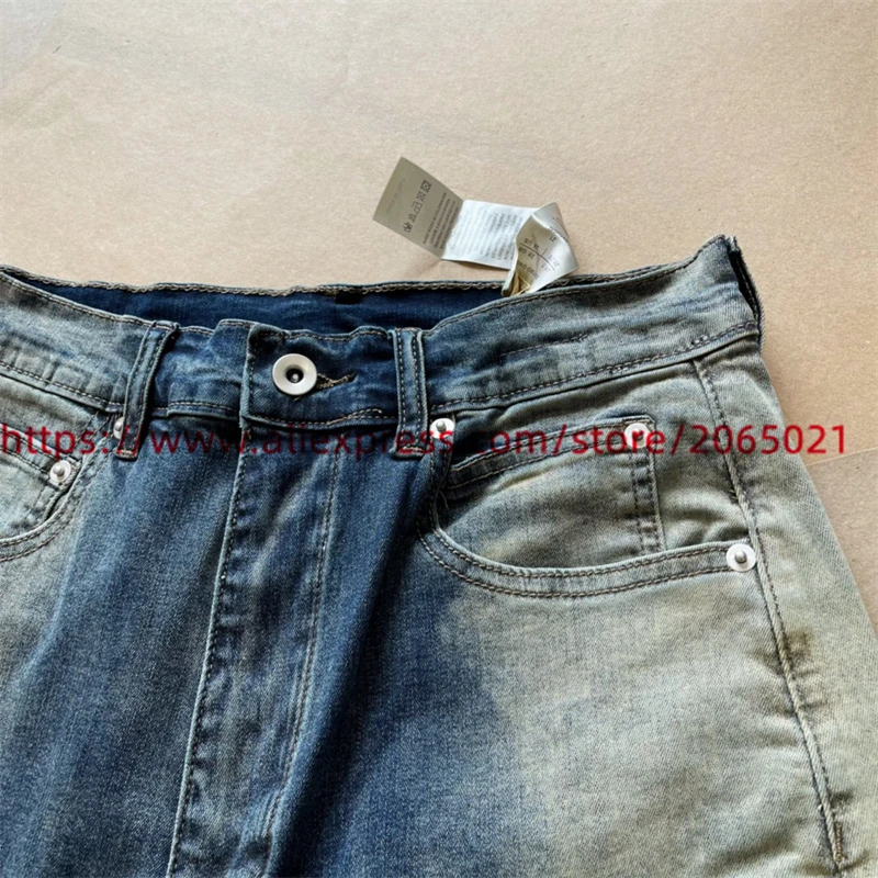 Gradient Flared Jeans Men Women 1 High Quality Nice Washed Oversized Denim Trouser 240704
