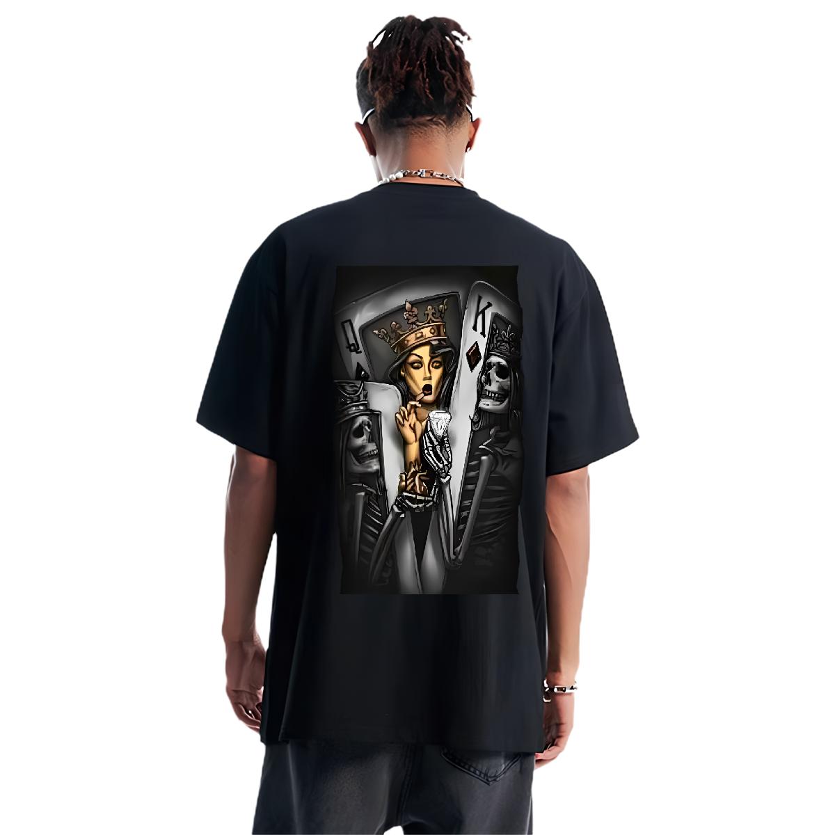 Comfy Men's T-shirts for Home and Outdoor - 180g Cotton Men's Tees, Customizable DIY Anime Apparel