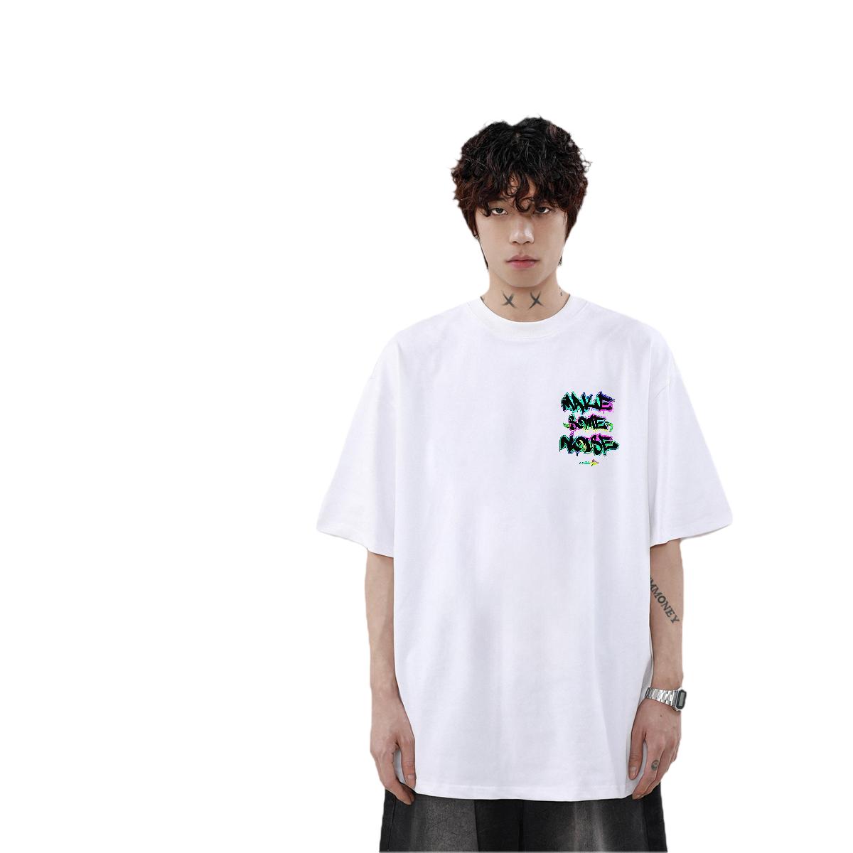 Loose Fit Men Tops Tees Breathable Crew Neck Cotton Sport T Shirt For Man White Plus Size Wholesale Clothes