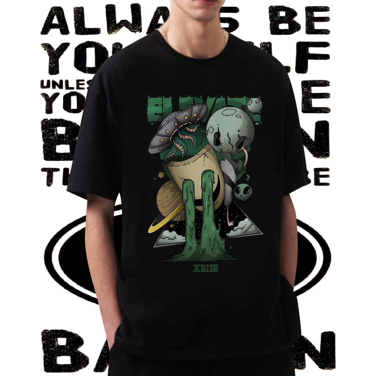 2024 Summer T-Shirts for Men Anime Print Street Wear Mens Tshirts Cotton Breathable Popular