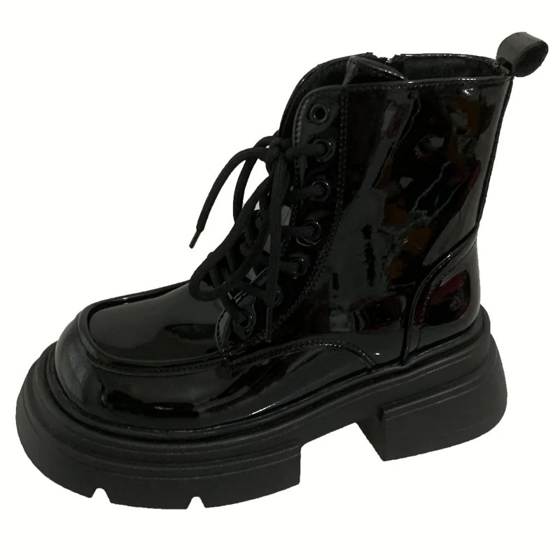 Lolita Boots Zipper Womens Winter Shoes Rubber Med Womens Ankles Autumn Rock Roman Vintage Lace Hoodie 240704