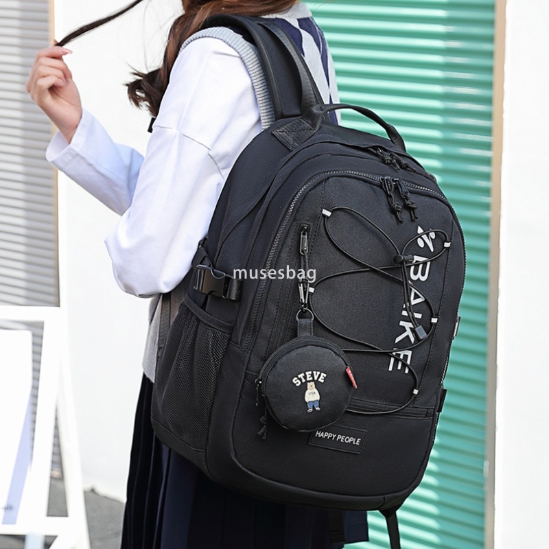 French unisex junior high school backpack for college students backpack for business trips large capacity backpack waterproof and durable photography 