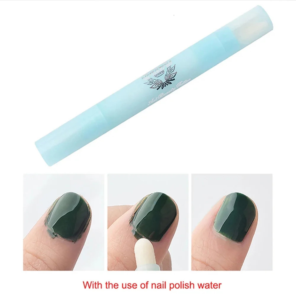 Professional nail polish and removal pen nail edge cleaning pen with cotton tip can maintain DIY care makeup removal 240705