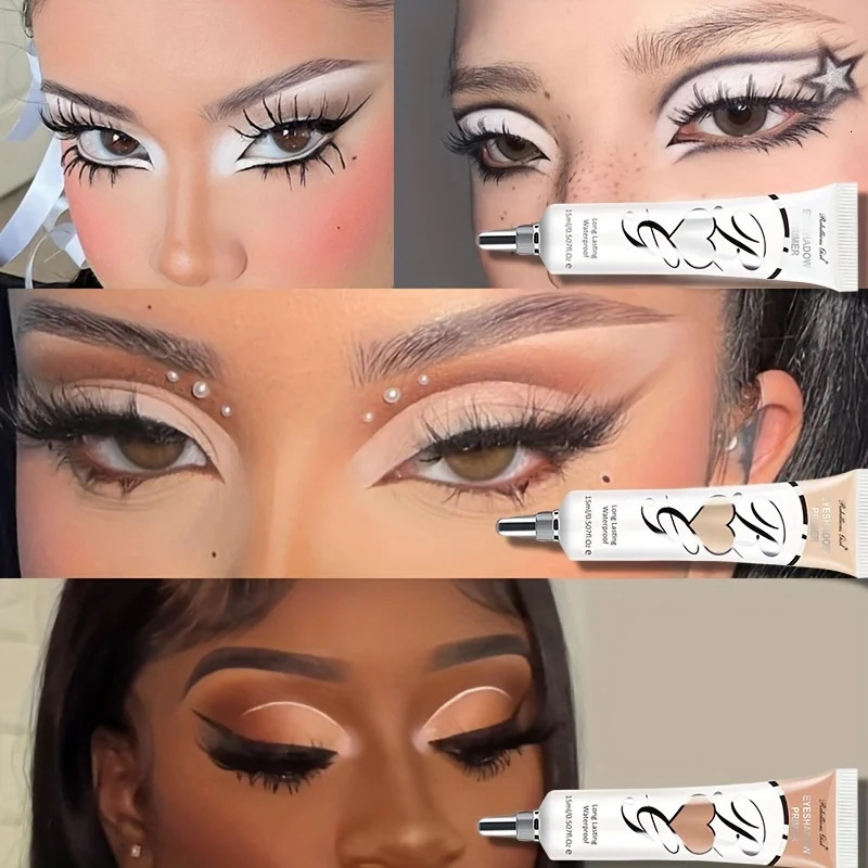 4pcs 6-Color Matt Eye Shadow Primer with Brush Oily Eyelids Waterproof and Antifouling Durable Cream Liquid Eye Shadow Cosmetics b240709