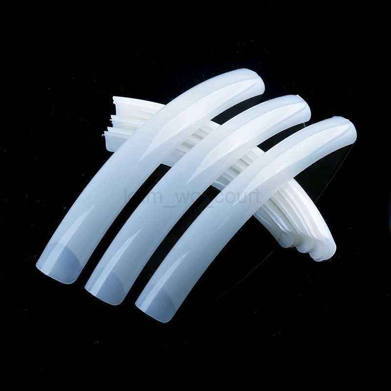 10Pcs Extra Long Stiletto False Nail Tips Half Cover Clear Natural Acrylic Tip Beauty Salon DIY Manicure Supplies Fake NailsM240709