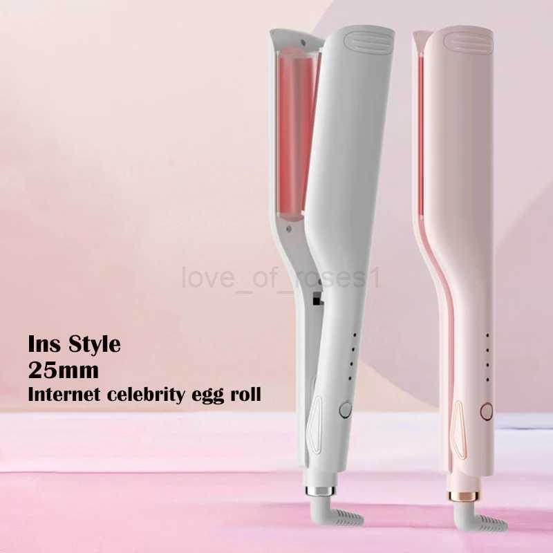 2 Barrel Curling Iron Ceramic Coating Care Hair Roll Splint Fast Heating Electric Salon Styling ToolZ240709