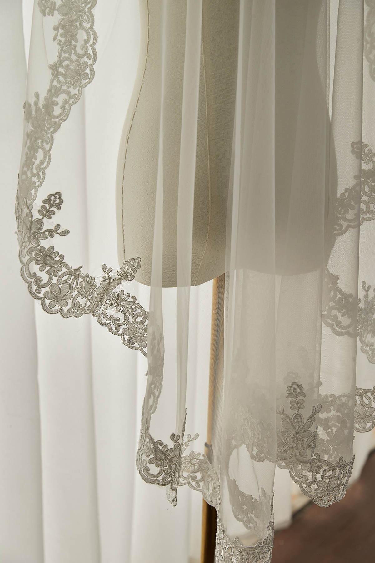 Lace Wedding Veil Accessories Short Voile Mariage Simple Vail Bride Veils