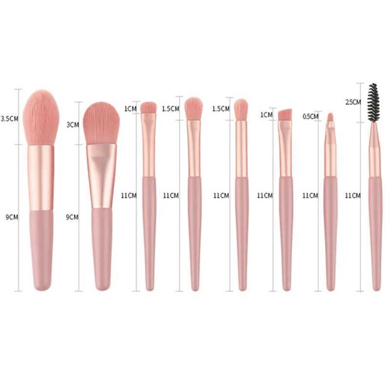 8Pcs Portable Makeup Brushes Set for Women Cosmetic Eye Shadow B Powder Shadow Foundation B Blending Concealer Make Up Tools W250605