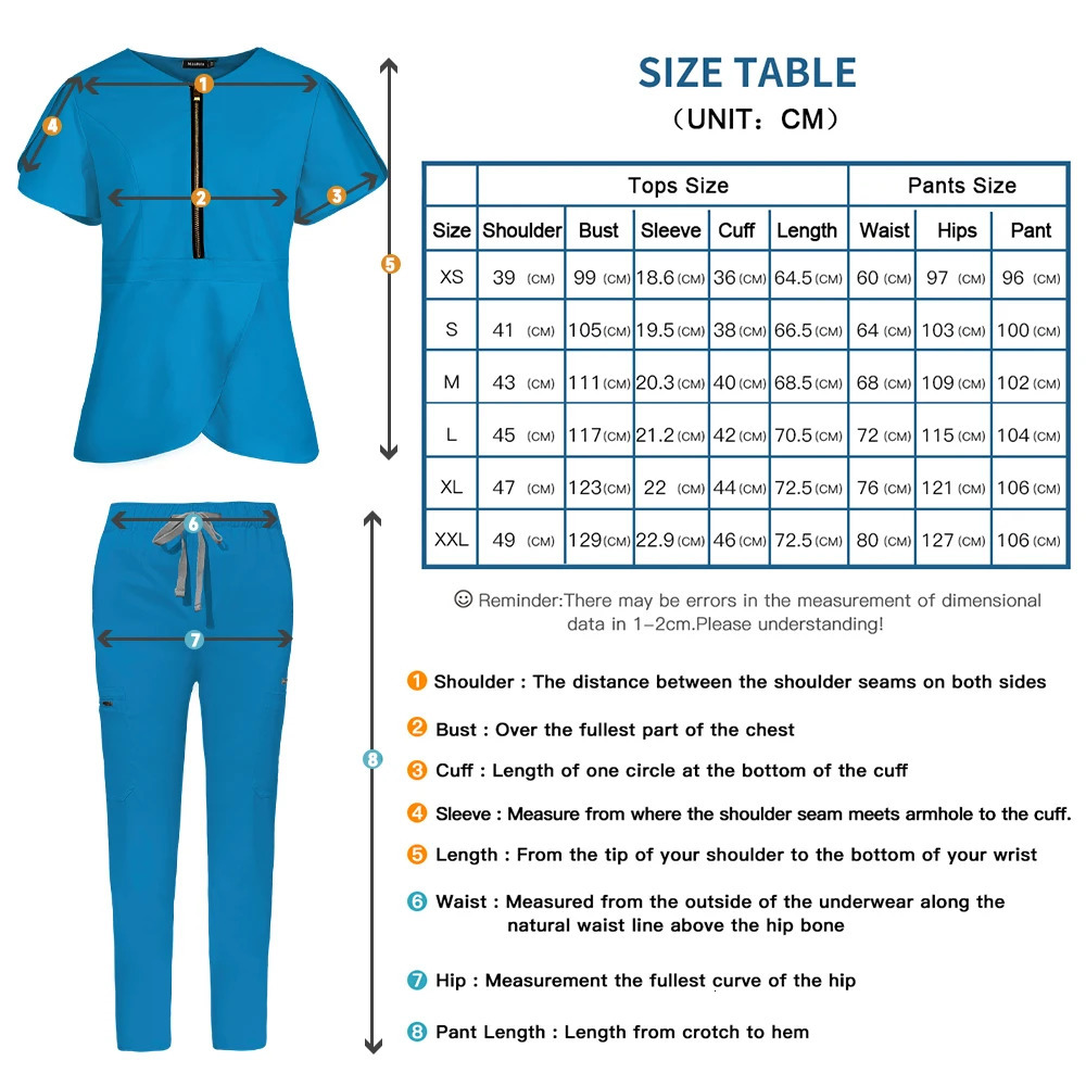 Pet Grooming Institutions Sets Beauty Salon Clothes Scrubs Clothes High Quality Spa Uniforms Fashion V-Neck Working Clothes 240704