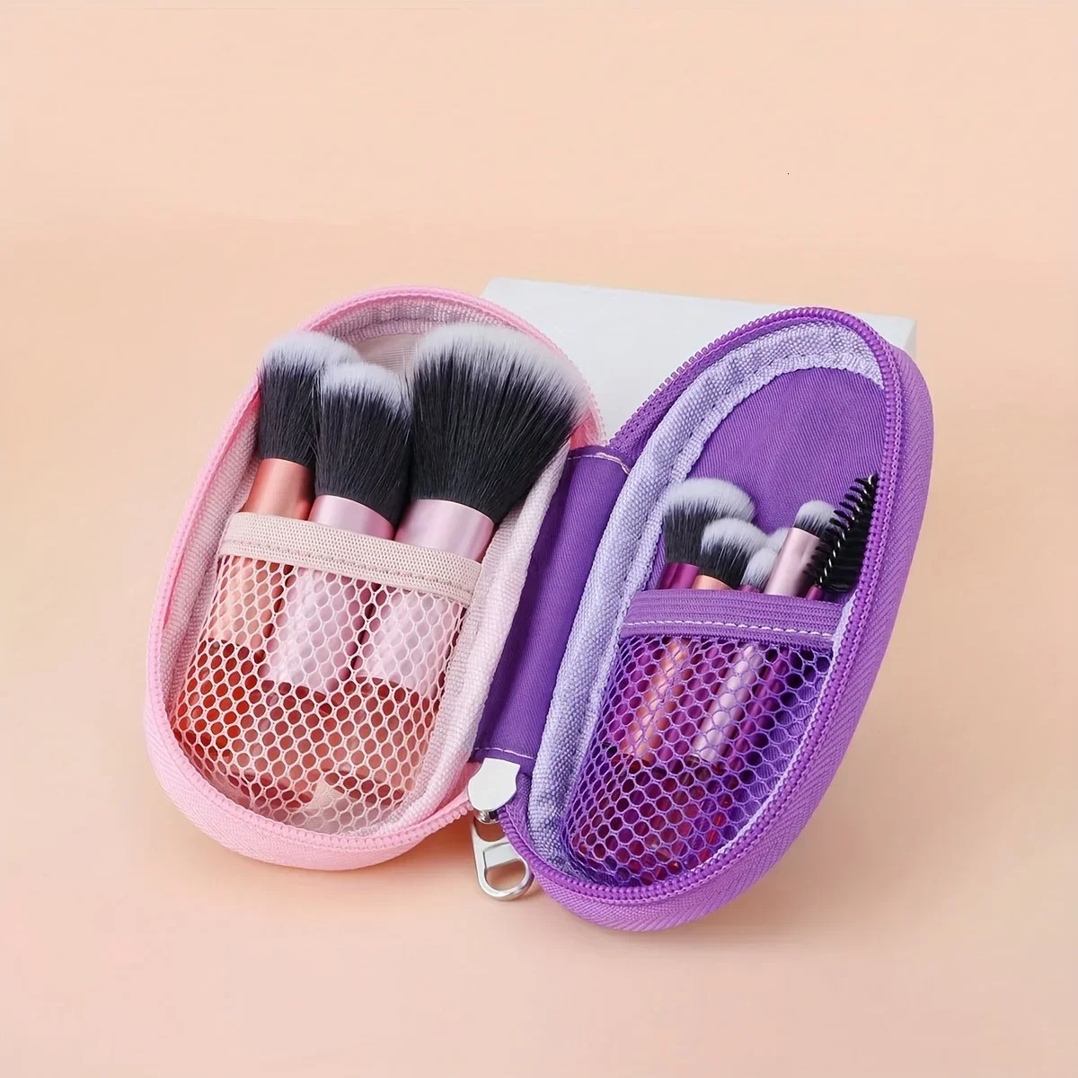 10pcs Mini Makeup Brush Set Powder Eyeshadow Foundation Blush Blender Concealer Beauty Makeup Tools Brush Professional Supplies 240708