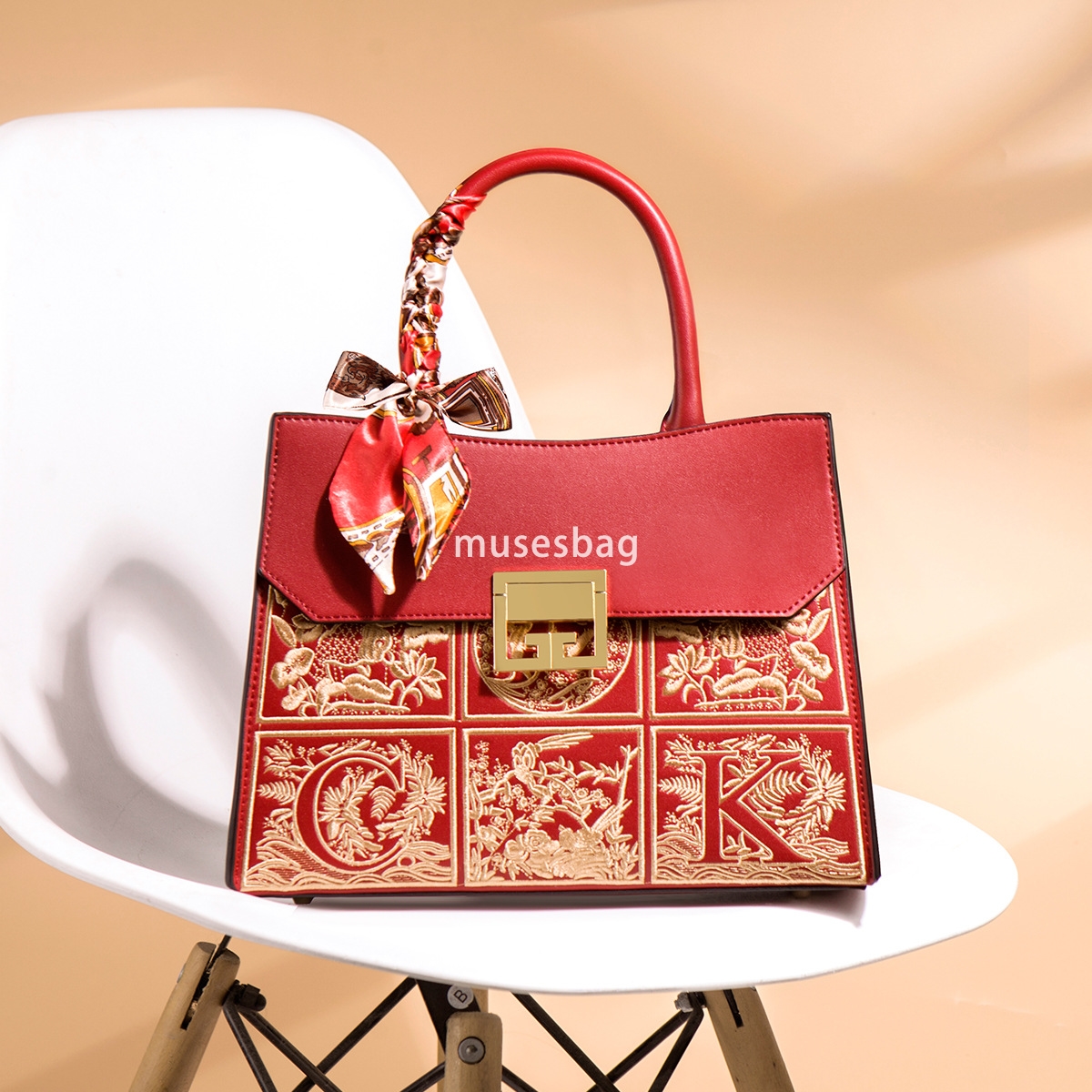 European and American retro high-quality bride red wedding bag mother's tote bag new versatile crossbody bag large capacity mother-in-law handbag