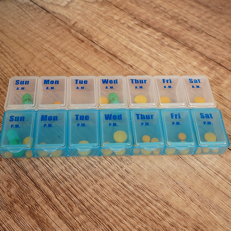 Braille Mark Plastic PP Seven Day Convenience Box Source Manufacturer One Week Light Avoiding Portable Splitting Box