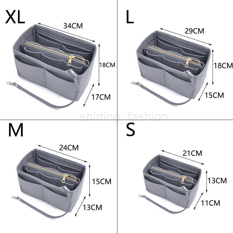 TINBERON Multifunctional Large Capacity Makeup Storage Bag Felt Cloth Liner Bag Travel Insert Portable Bag In Bag Cosmetic BagCL240708