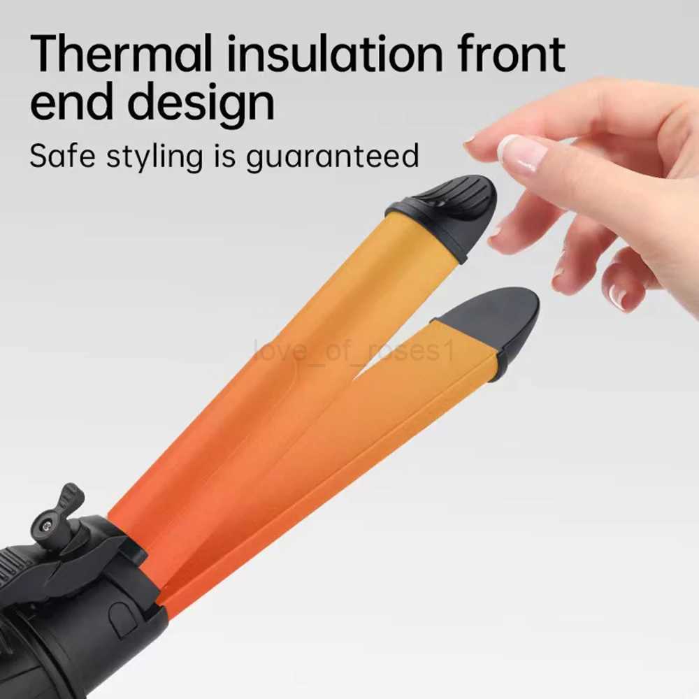 Automatic Rotation Hair Curler Straight Coil Two-In-One Straight Hair boardstick Electric Lazy Curling Perm LCD Digital DisplayZ240709