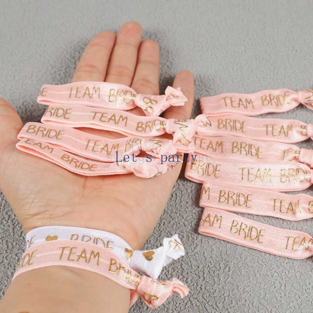 25Pcs/Set Team Bride Drinking Cups Wristbands Tattoo Bachelorette Bridal Shower Party Gift Bride To Be Wedding Hen Party DecorB270708