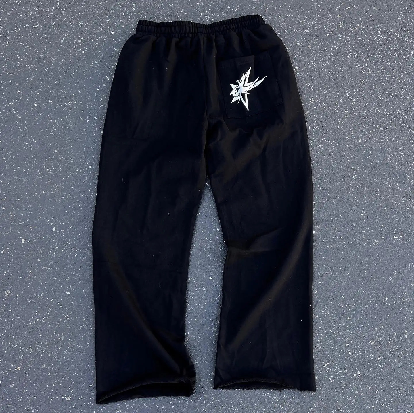 Y2K Sweatpants Men Women Harajuku Retro Skull Graphic Print Sweatpants High Waist Casual Cotton Baggy Pants Streetwear Trousers 240708
