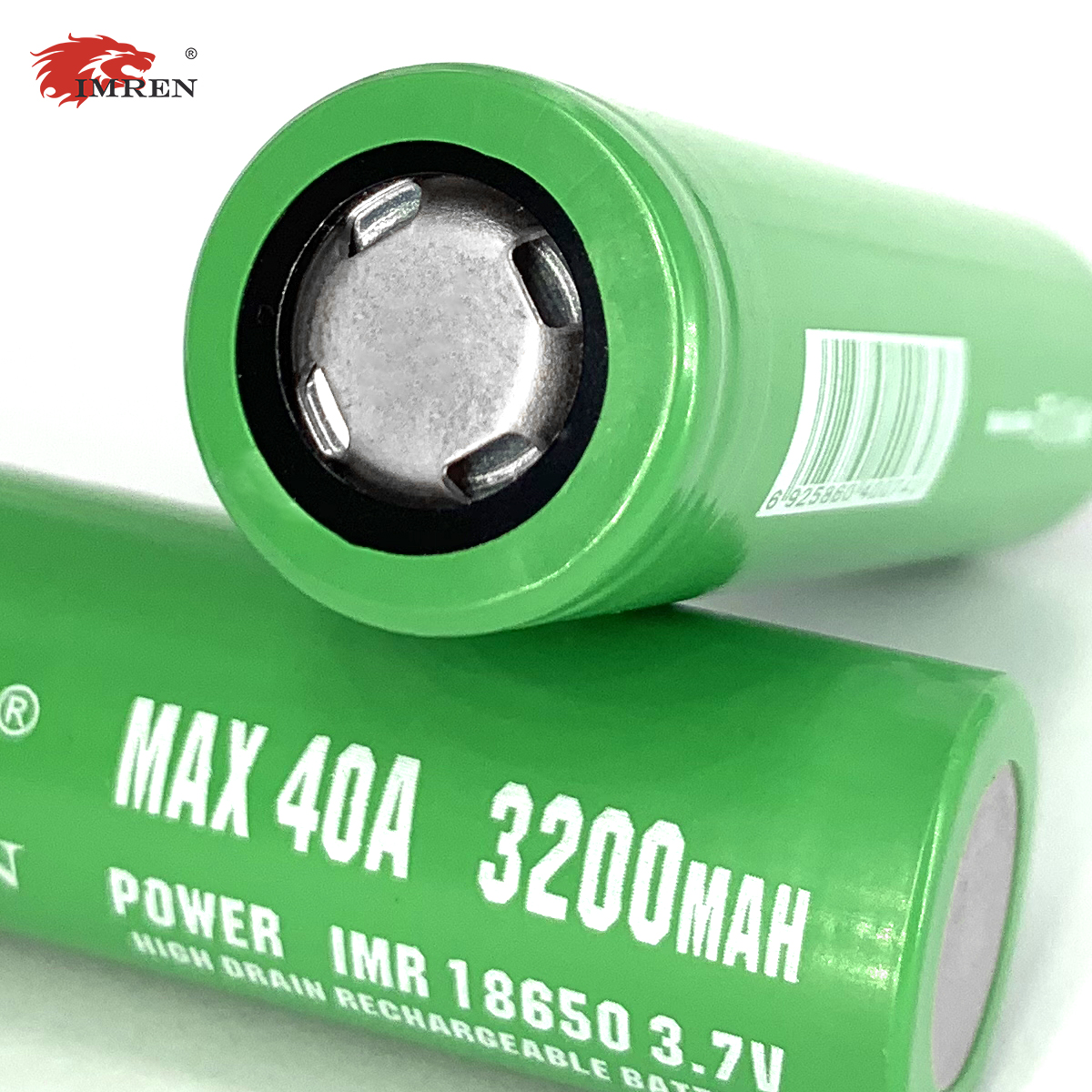 IMREN Wholesale 18650 Battery 3200mAh 40A Rechargeable Li-ion Cell Flat Top for LED Flashlight Digital Camera Lithium Batteries