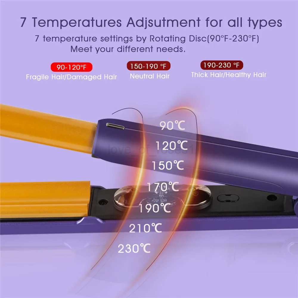 Multifunction Curved Plate Curling Irons Tourmaline Ceramic Hair Straightener Curler 240 Salon Hair Waves Waver 110-240VZ240709