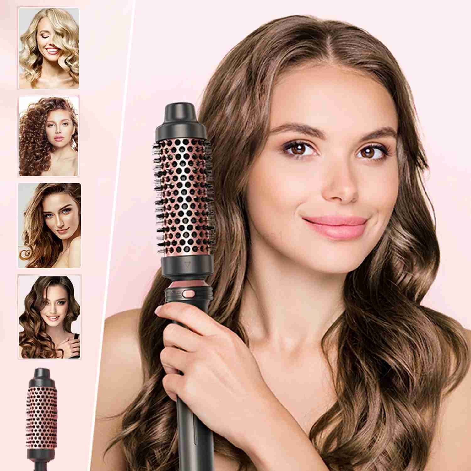Professional 3 In 1 Fast Heat Curly Hair Iron Tools Devices Speeds 410 F Multifunctional Hair Styling Appliances Brush for WomenM240709
