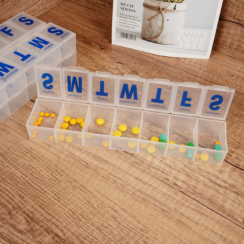 7 day convenient storage pill box can be customized lightproof portable tablet box