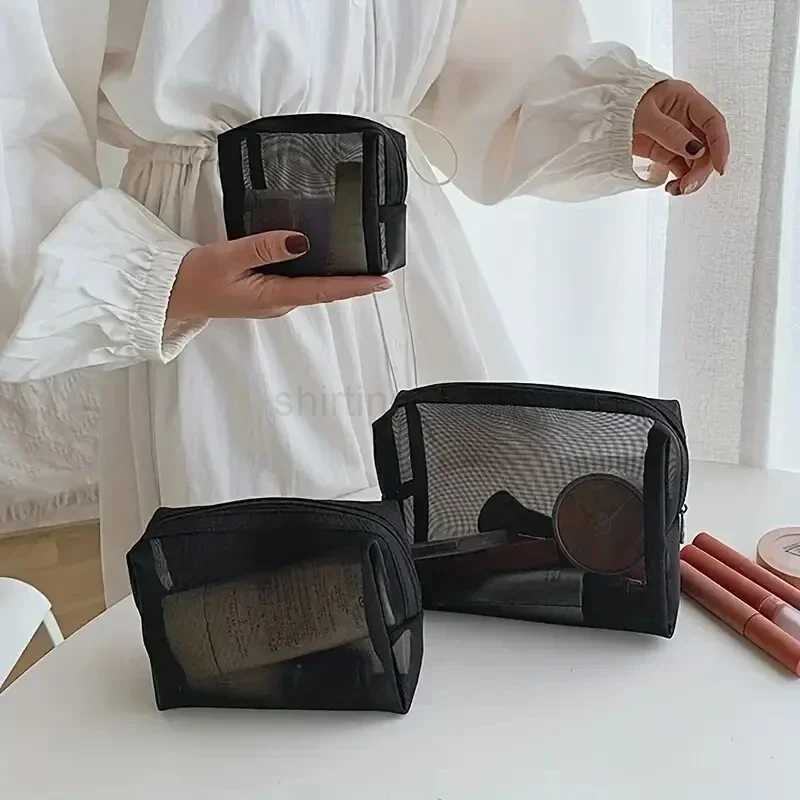 Clear Medh Bagd 1/3pcd Codmetic cmall Large Black Makeup Bag Portable Travel Toiletry Organizer Cade Lipdtick ctorage PouchCL240708