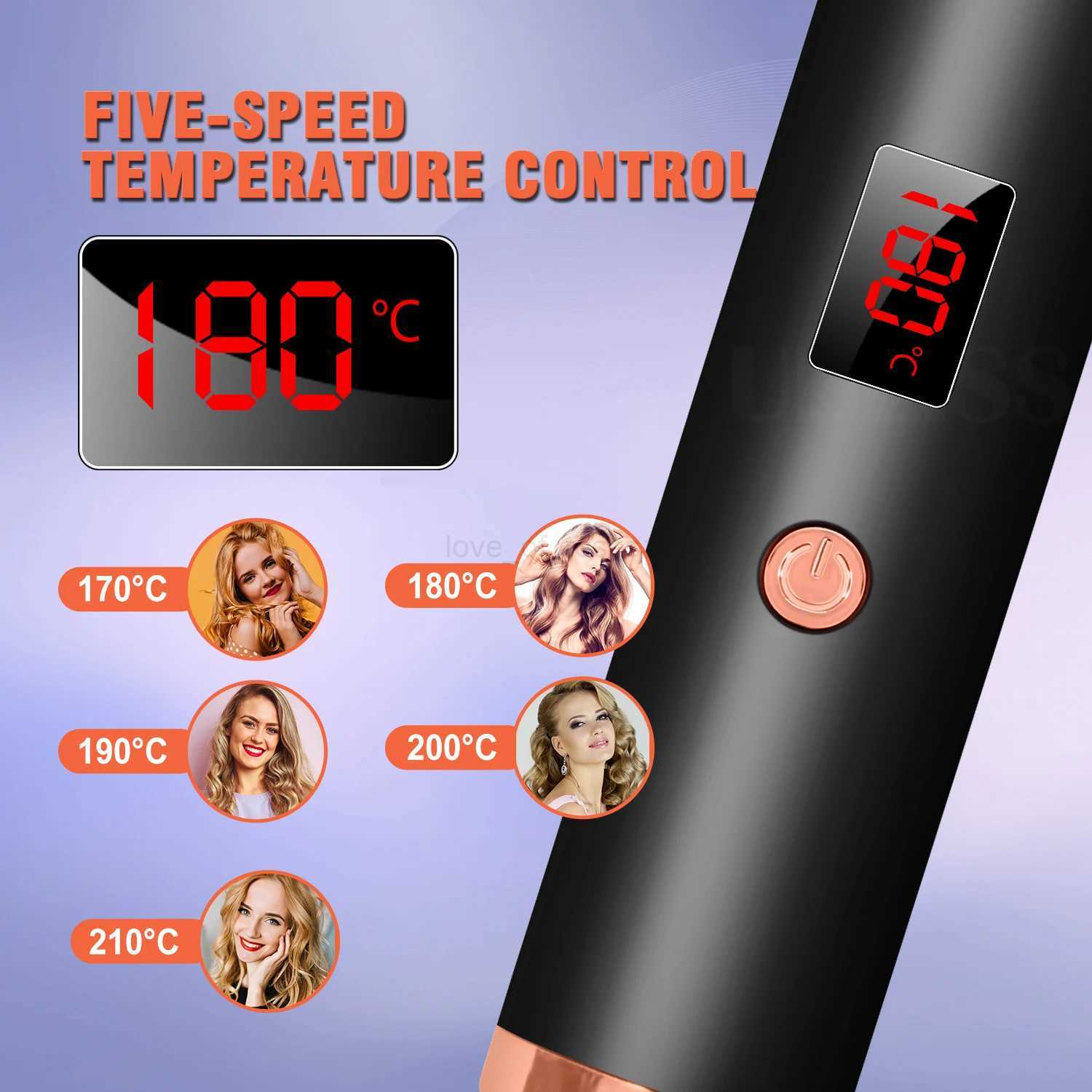 Professional 3 In 1 Fast Heat Curly Hair Iron Tools Devices Speeds 410 F Multifunctional Hair Styling Appliances Brush for WomenM240709
