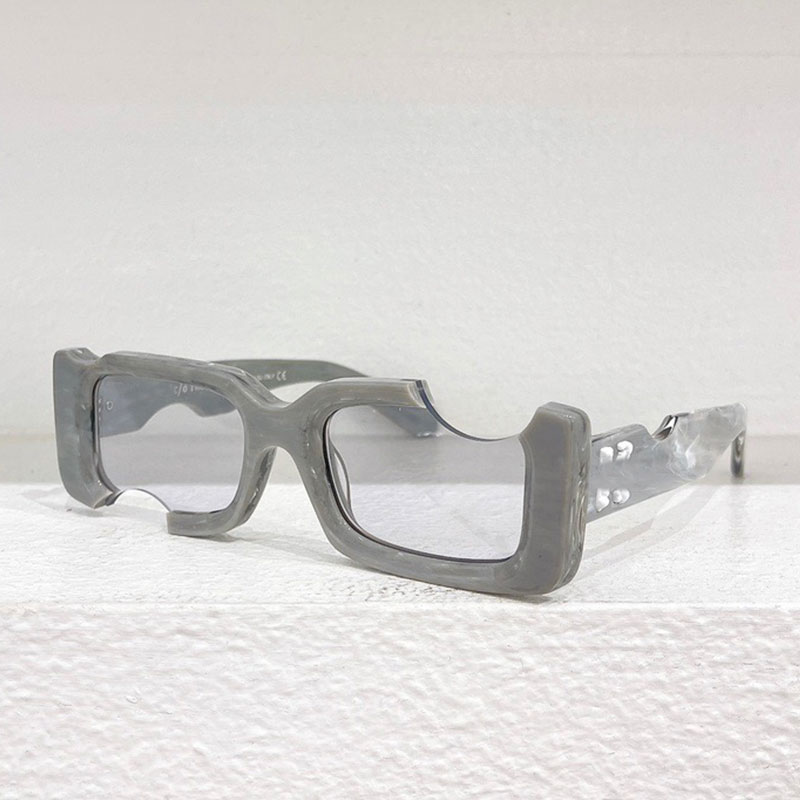 Lunettes de soleil Hip Hop Square OW40006U Femme pour hommes Personnalités de trou de soleil Personnalités UV400 Men de protection Acetate Cadre