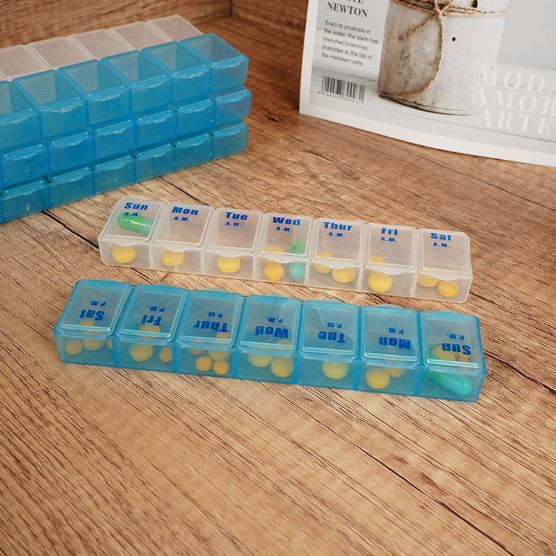 Braille Mark Plastic PP Seven Day Convenience Box Source Manufacturer One Week Light Avoiding Portable Splitting Box