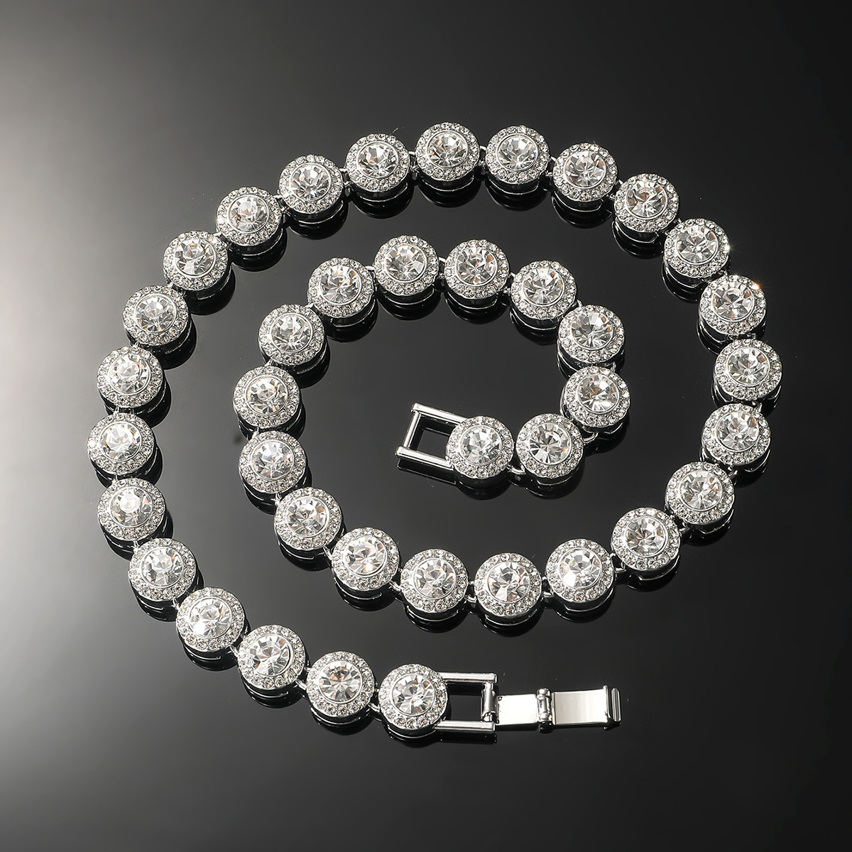 Luxury woman angelic moissanite bracelet modern fashion diamond designer jewellery plated silver necklace classical good quality zl212 H4