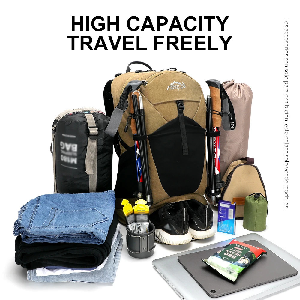 Mountaineering backpack 35 liters mens and womens outdoor sports bag waterproof camping hiking rain 240704
