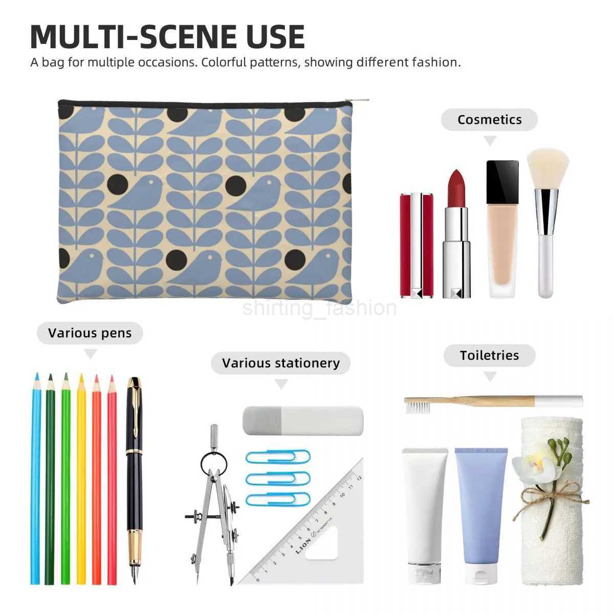 Fashion Orla Kiely Early Bird Travel Toiletry Bag for Women Scandinavian Floral Cosmetic Makeup Bag Beauty Storage Dopp KitCL240708