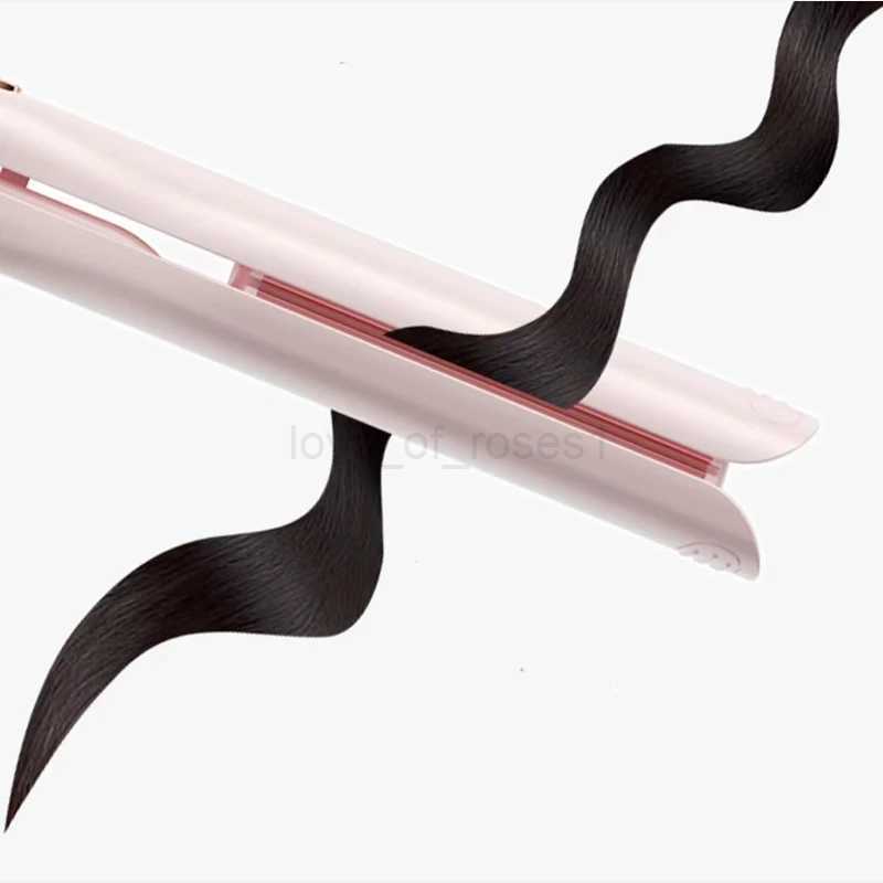 2 Barrel Curling Iron Ceramic Coating Care Hair Roll Splint Fast Heating Electric Salon Styling ToolZ240709