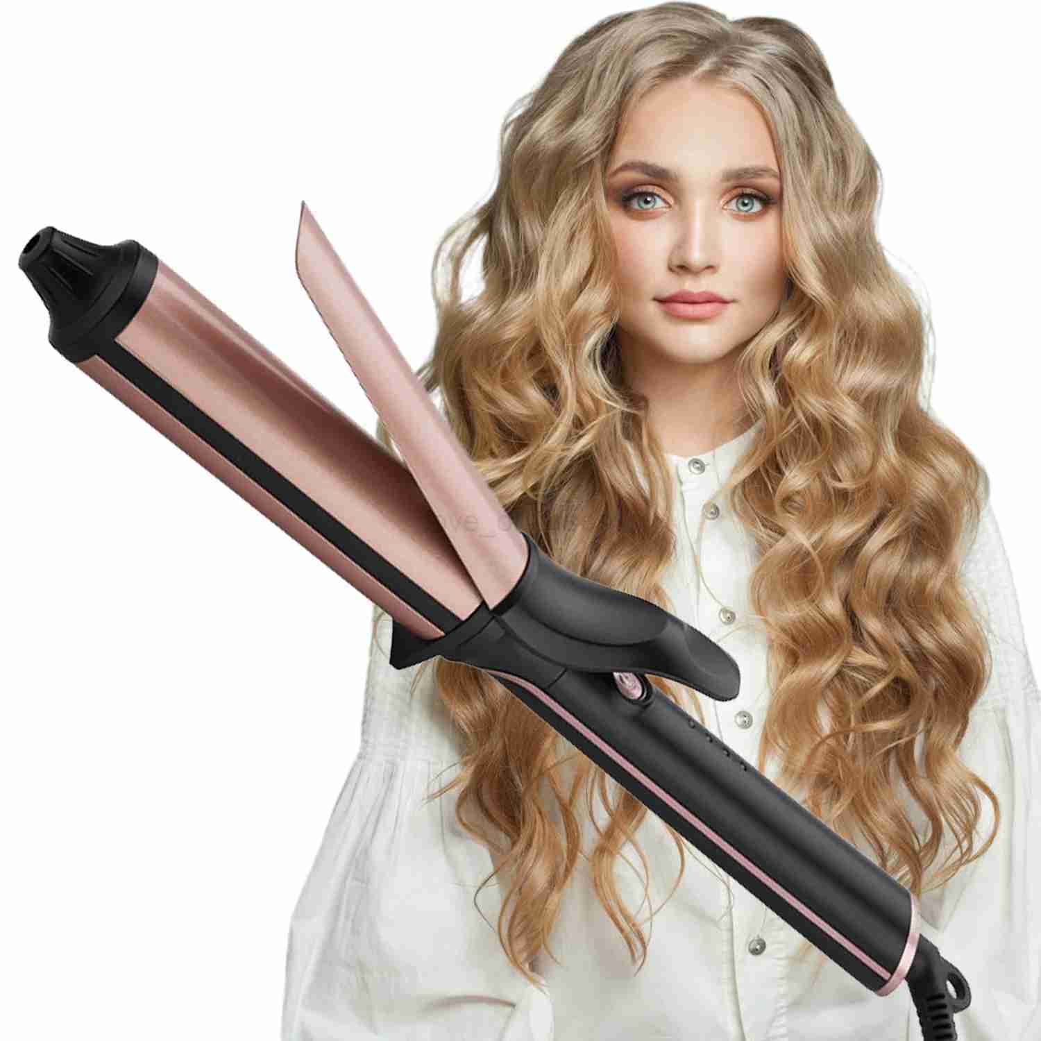 32mm Hair Curling Iron Professional Ceramic Tourmaline Curl Wand Barrel Curler Iron Hair Curlers Rollers Styling Tool For WomanM240709