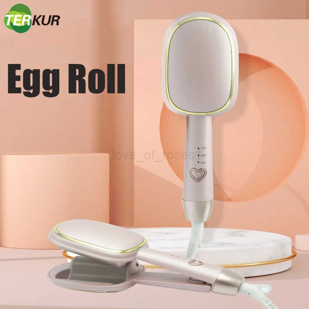 2 Barrels Roll Portable Professional Ceramic Tourmaline Hair Roller Curling Iron Curl Deep Waver Curler Perm Splint StylerM240709