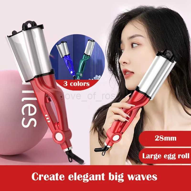 Hair Curling Iron Ceramic Professional Hair Curler Roll Hair Styling Tool Hair Styler Wand Curler Electric Plate ClipZ240709