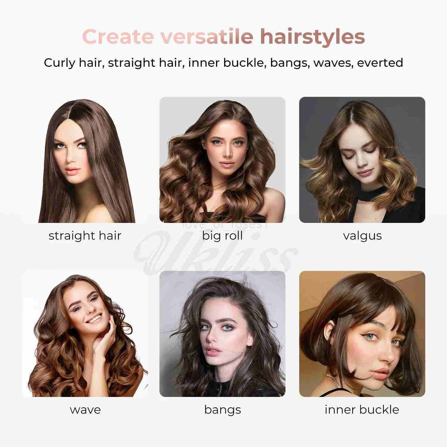 Thermal Brush Heated Round Brush 1 1/2 inch Thermal Round Brush Curling Iron Brush for Short Long Hair Curling BrushM240709