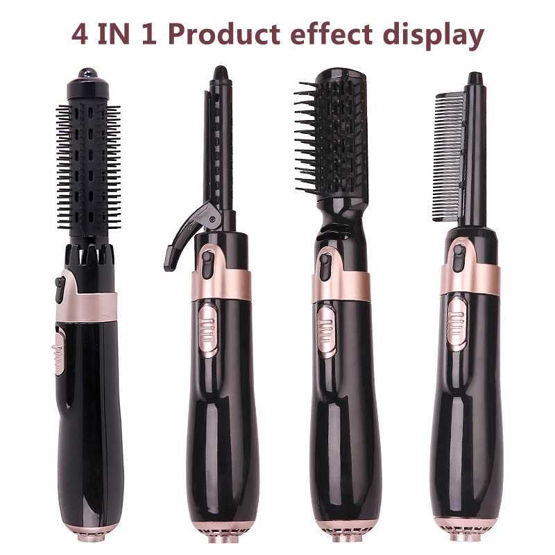 New Arrival 4-in-1 hair removal brush electric hot air comb multifunctional hair straightener hair straightener anion DIY styling Z241022