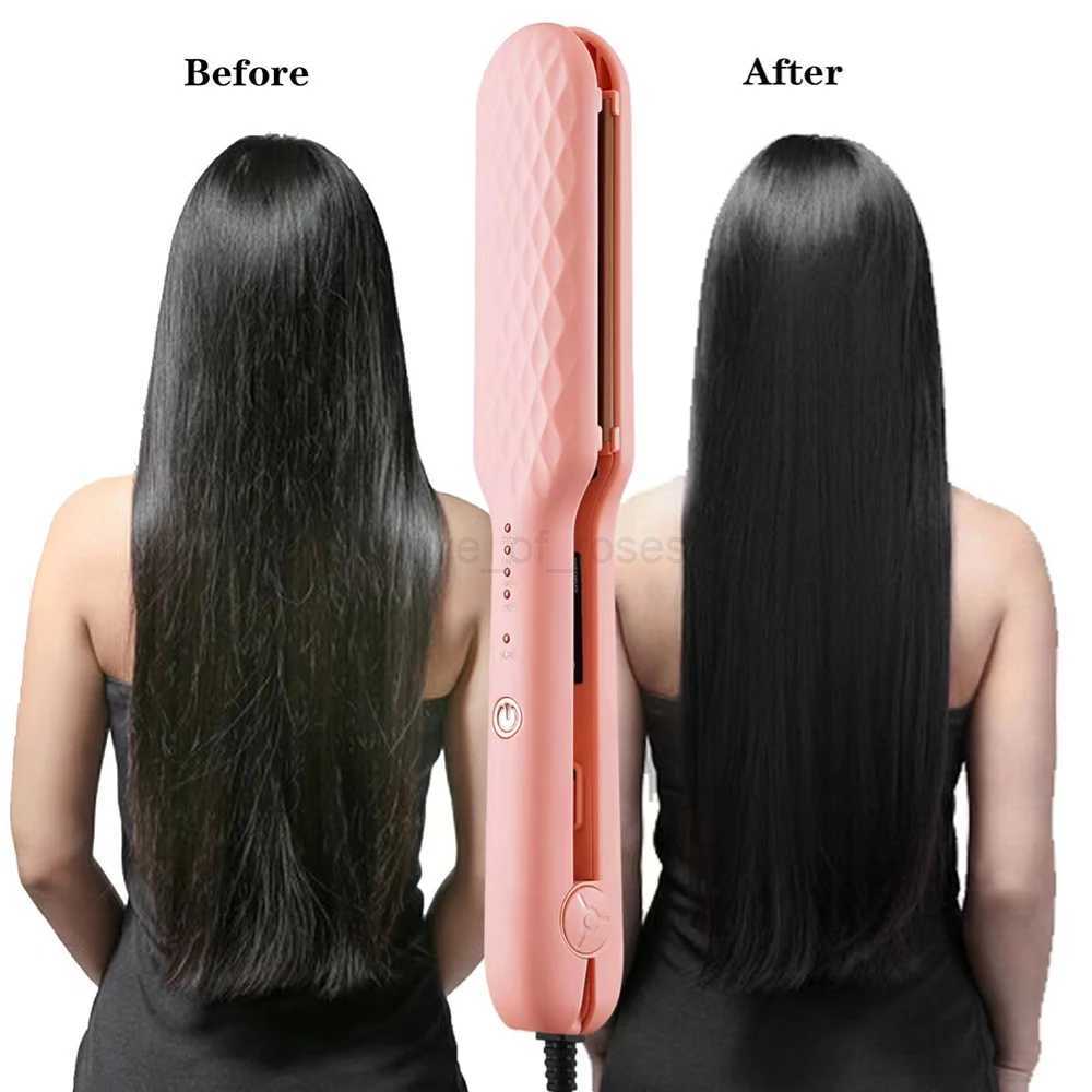 Ceramic Hair Straightening Flat Iron Professional Salon Model Hair Straightener Curler Styling Care ToolZ240709