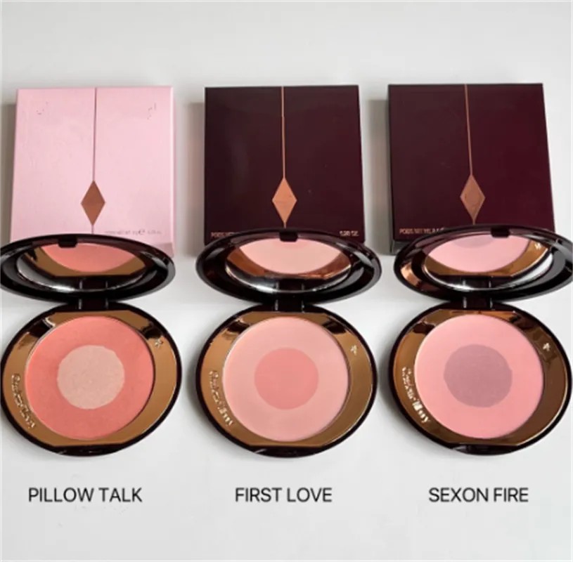 Brand Makeup Blush Pillow Talk First Love Sex On Fire Sweet Heart Blush 3 Colors Rush Blusher Face Powder Wholesale Good Quality Free Shipping